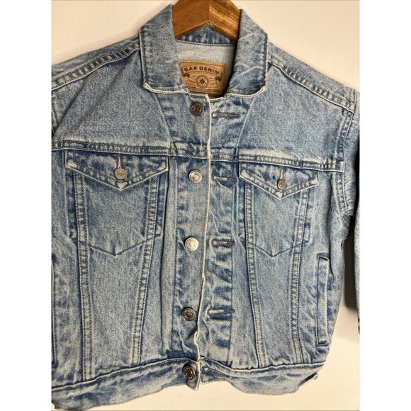 Vintage Gap Denim Kids Jean Jacket Girls Size Small 10-12 - Picture 2 of 7